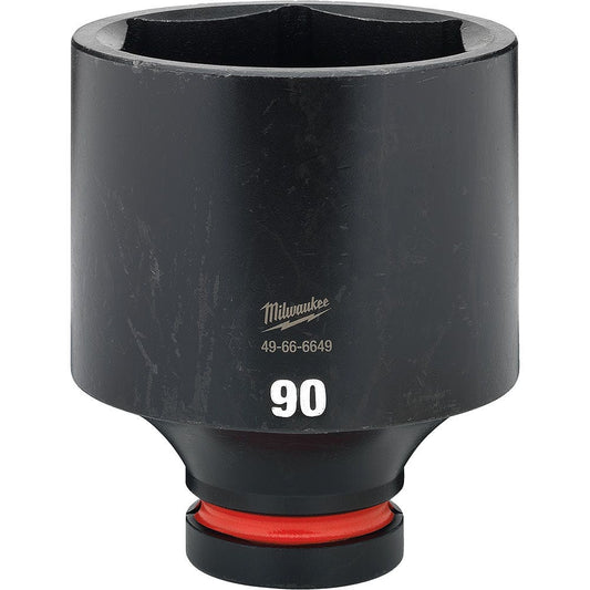 MILWAUKEE SHOCKWAVE 1inch Drive 90mm Deep 6 Point Impact Socket 49666649