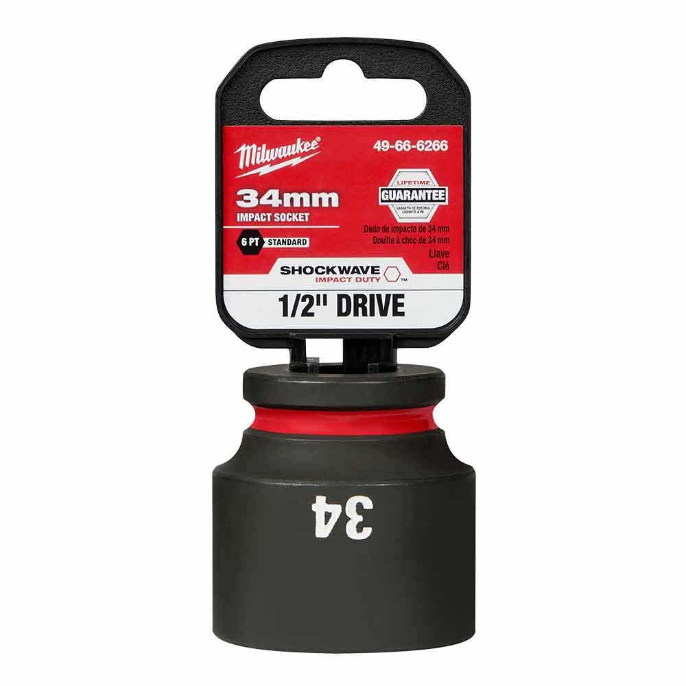 MILWAUKEE SHOCKWAVE 1 2 Drive 34mm Standard 6 Point Impact Socket 49666266
