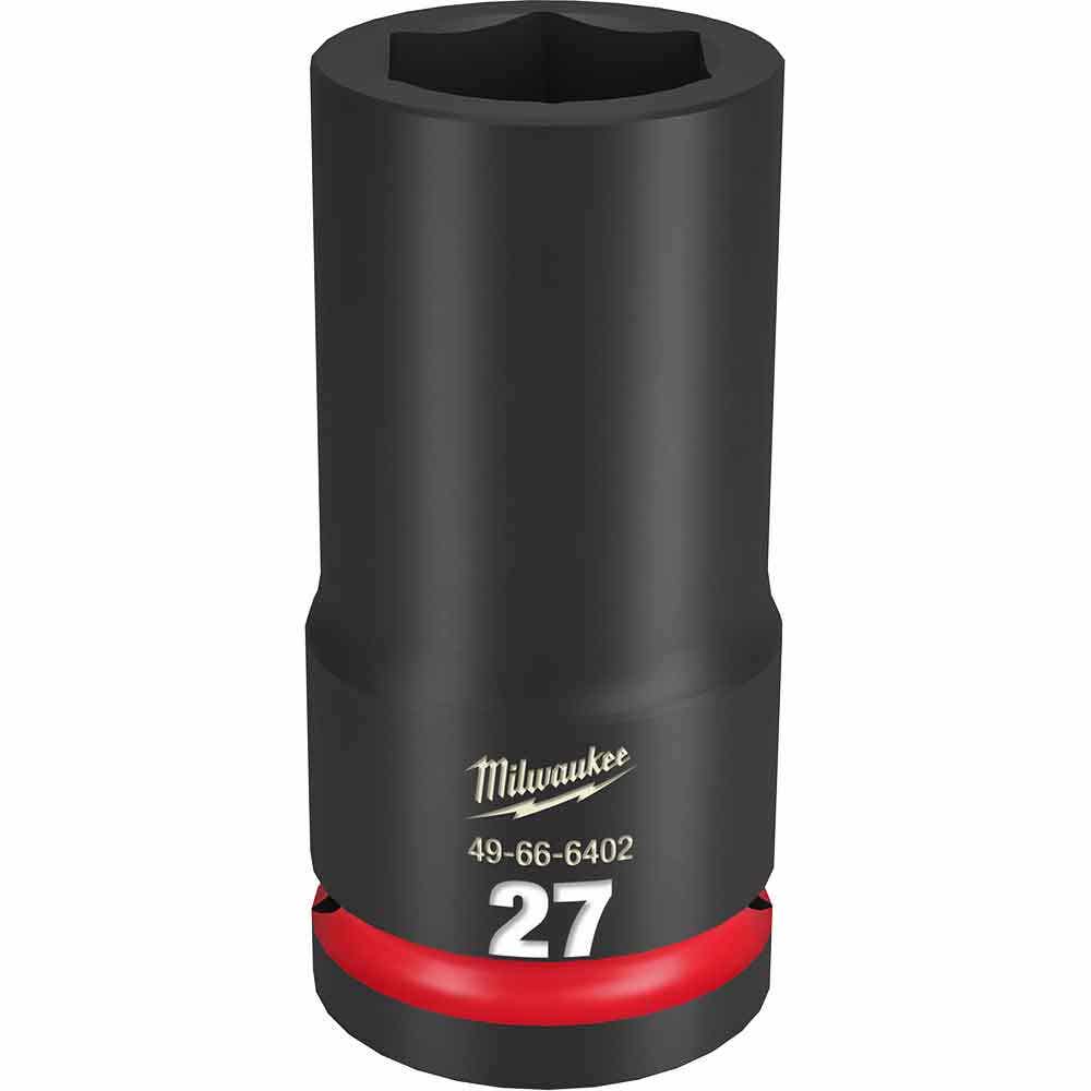 MILWAUKEE SHOCKWAVE 3 4inch Drive 27mm Deep 6 Point Impact Socket 49666402