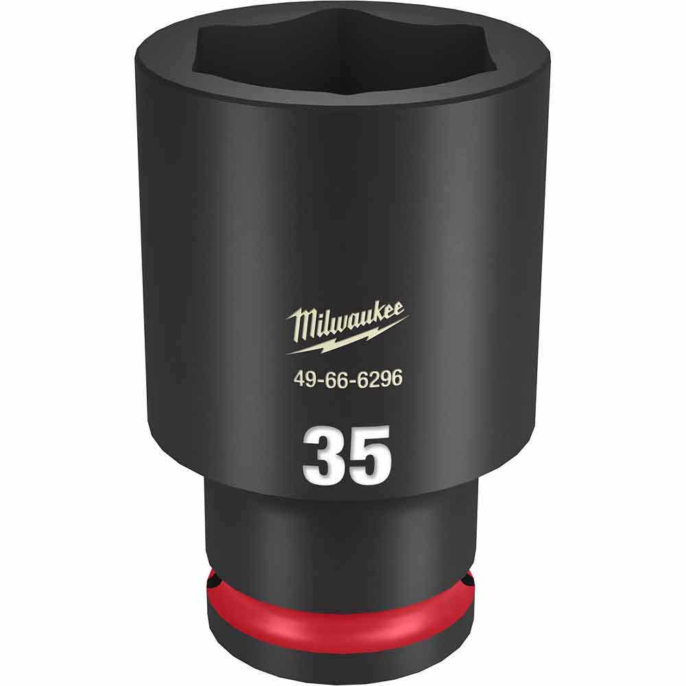 MILWAUKEE SHOCKWAVE 1 2inch Drive 35mm Deep 6 Point Impact Socket 49666296