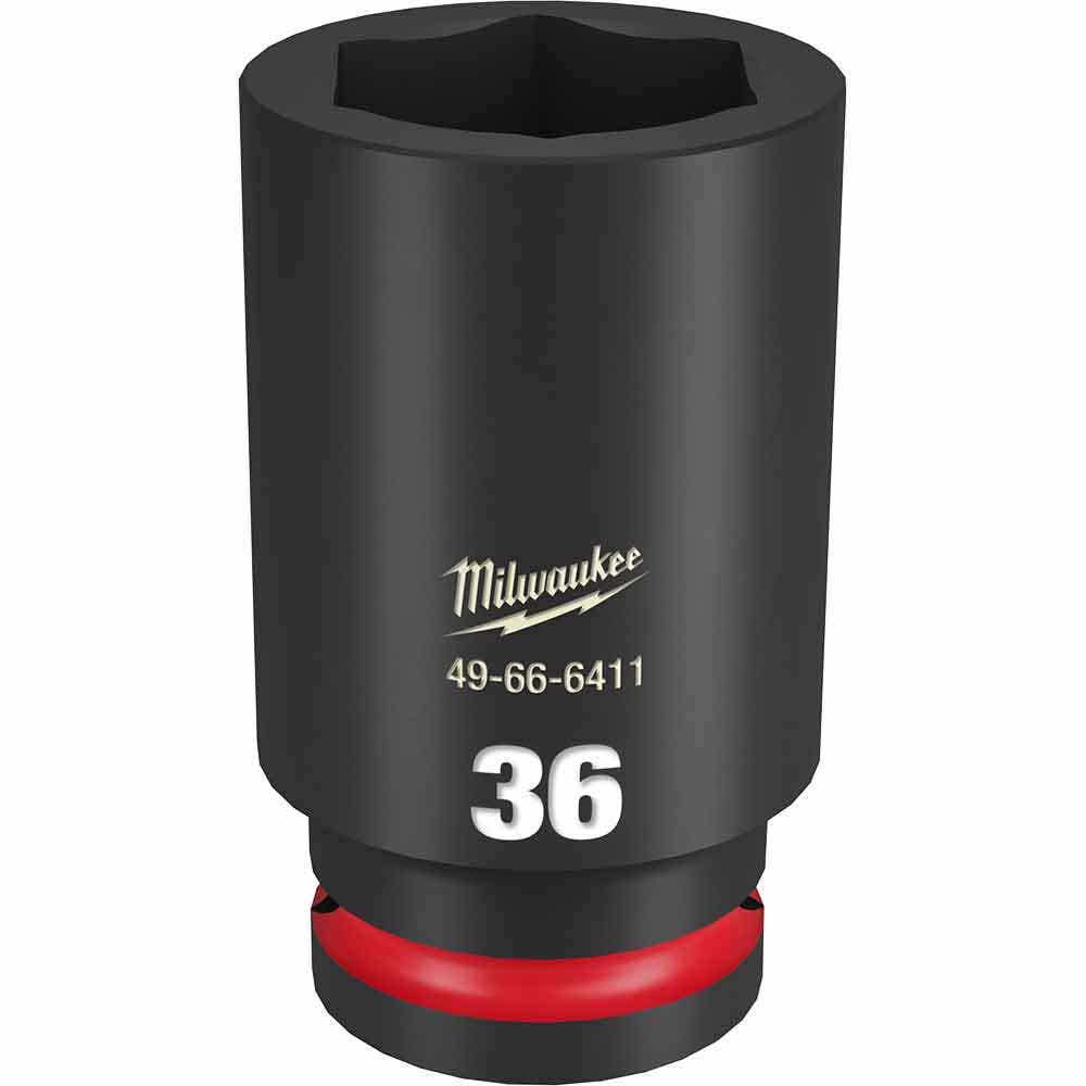 MILWAUKEE SHOCKWAVE 3 4inch Drive 36mm Deep 6 Point Impact Socket 49666411