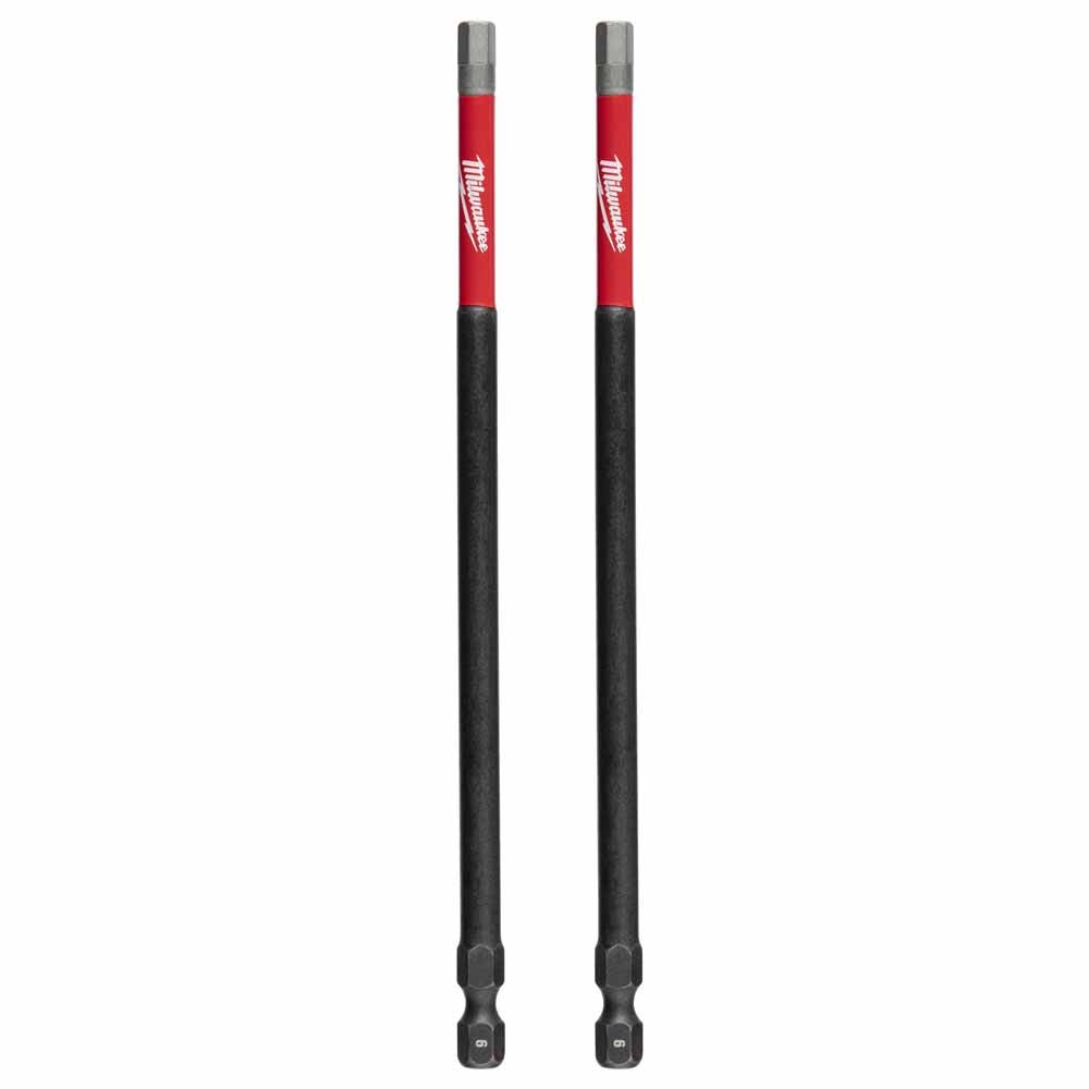 MILWAUKEE SHOCKWAVE Power 6mm x 150mm (6 ) Hex Screwdriver Bit - 2 Piece 48324740
