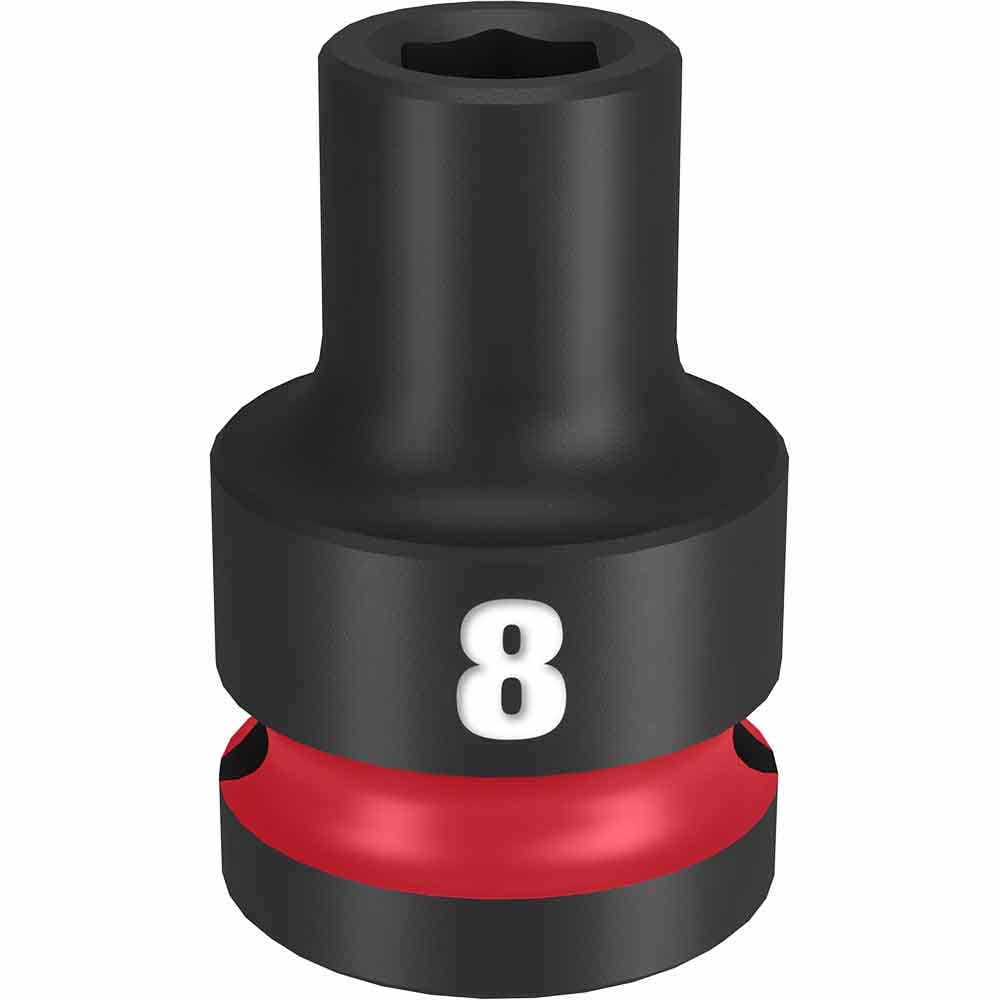 MILWAUKEE SHOCKWAVE 1/2" Drive 8mm Standard 6 Point Impact Socket 49666240