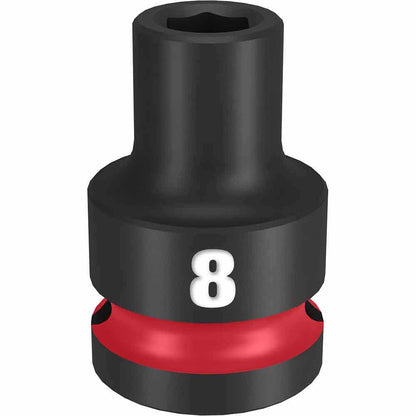 MILWAUKEE SHOCKWAVE 1/2" Drive 8mm Standard 6 Point Impact Socket 49666240