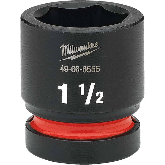 MILWAUKEE SHOCKWAVE 1" Drive 1-1/2" Standard 6 Point Impact Socket 49666556
