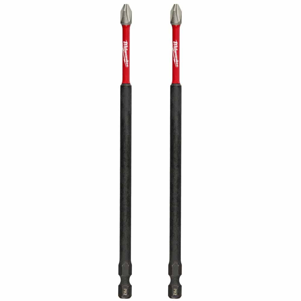 MILWAUKEE SHOCKWAVE Power 150mm (6 ) Phillips #2 Screwdriver Bit - 2 Piece 48324902
