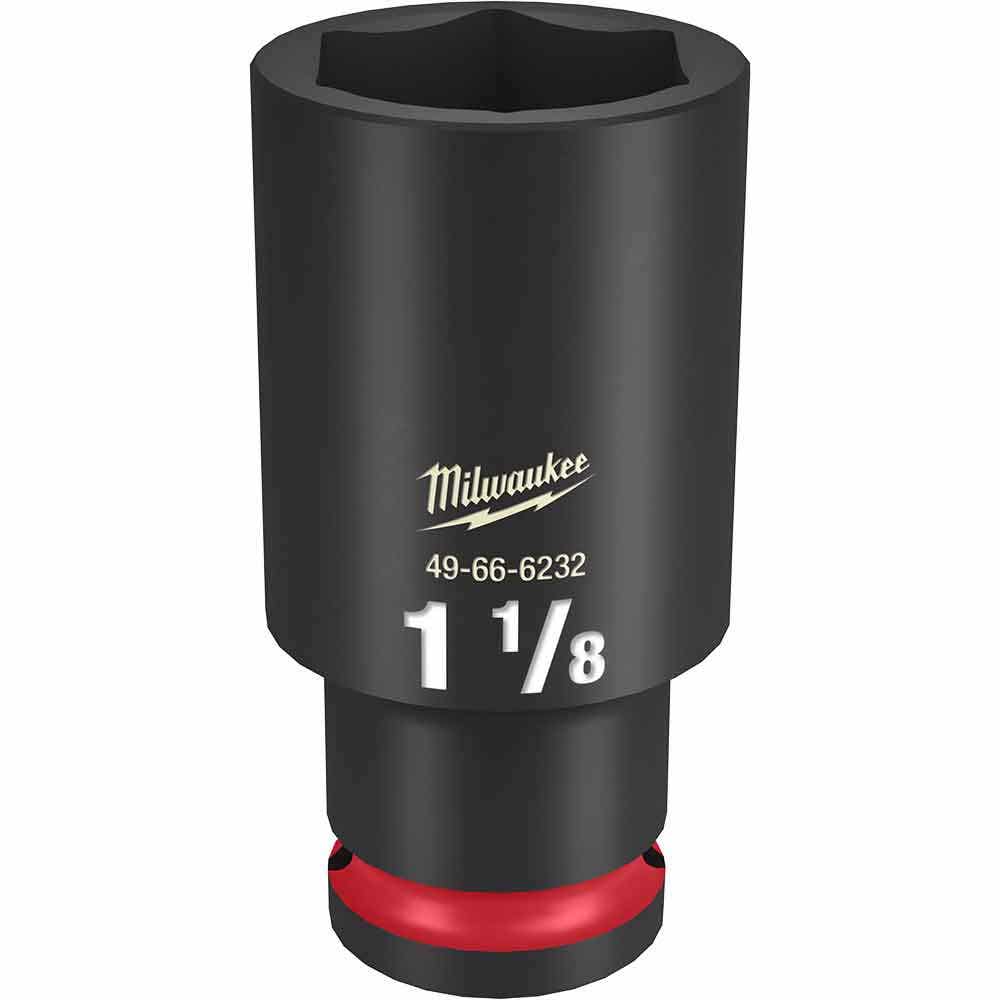 MILWAUKEE SHOCKWAVE 1/2" Drive 1-1/8" Deep 6 Point Impact Socket 49666232