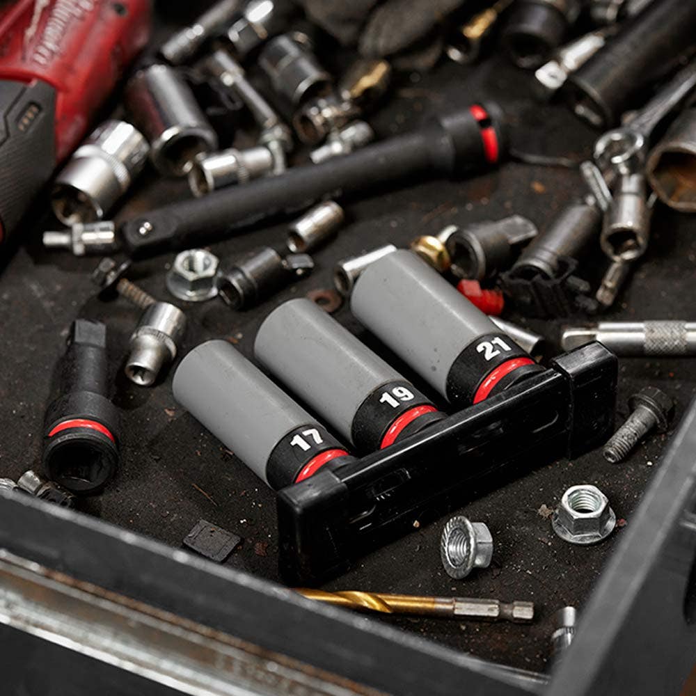 MILWAUKEE SHOCKWAVE Impact Duty 1/2" Drive Lug Nut Wheel Socket Set - 3 Piece 49667830