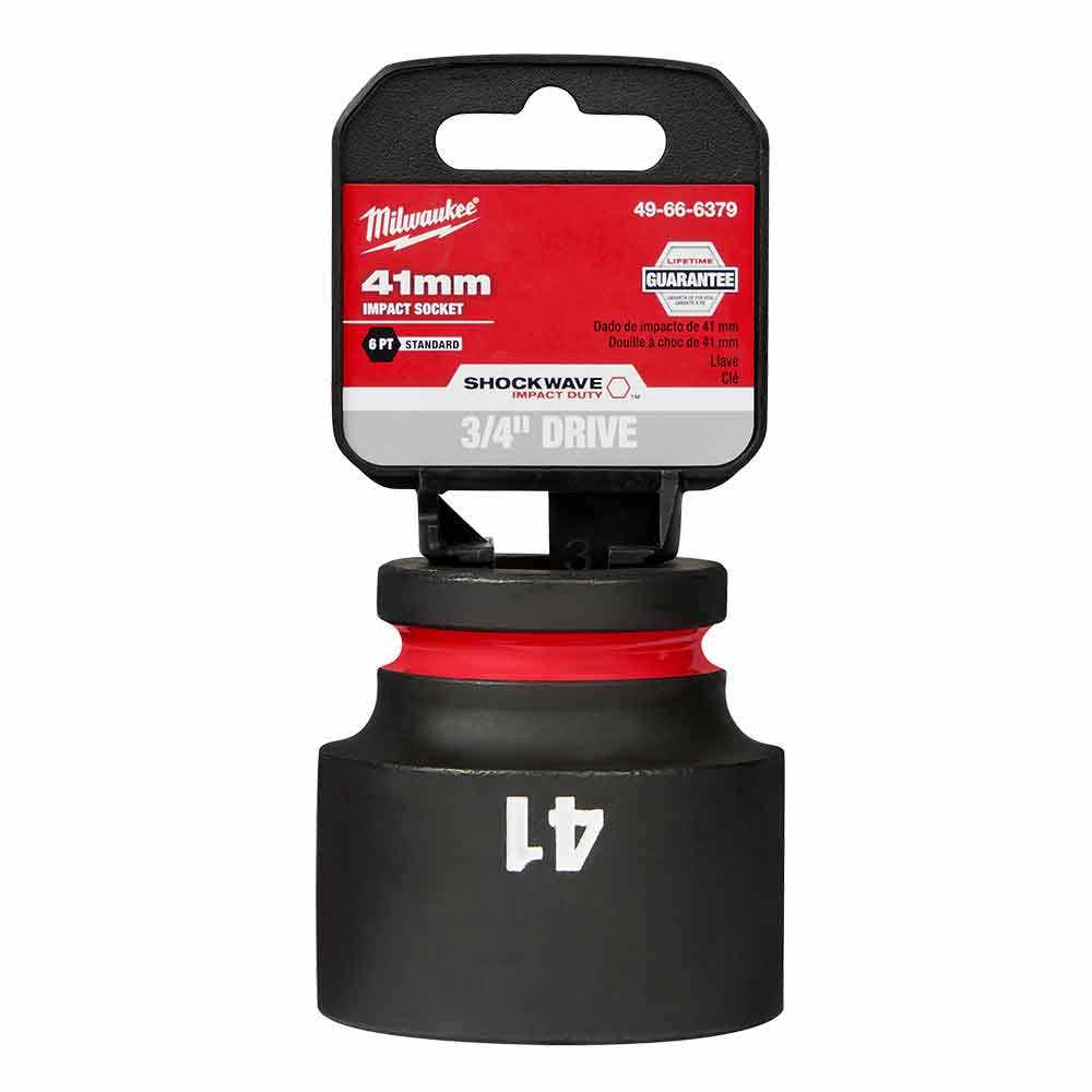 MILWAUKEE SHOCKWAVE 3 4inch Drive 41mm Standard 6 Point Impact Socket 49666379