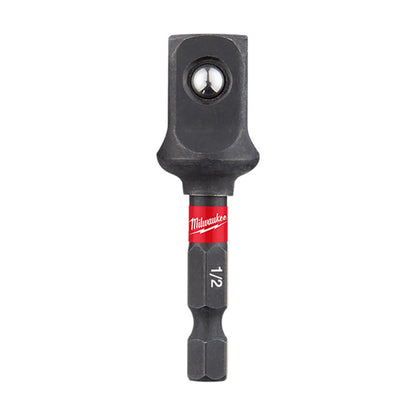 MILWAUKEE SHOCKWAVE 50mm 1 4 Hex - 1 2 Drive Bit Hex-Socket Adaptor 48325034