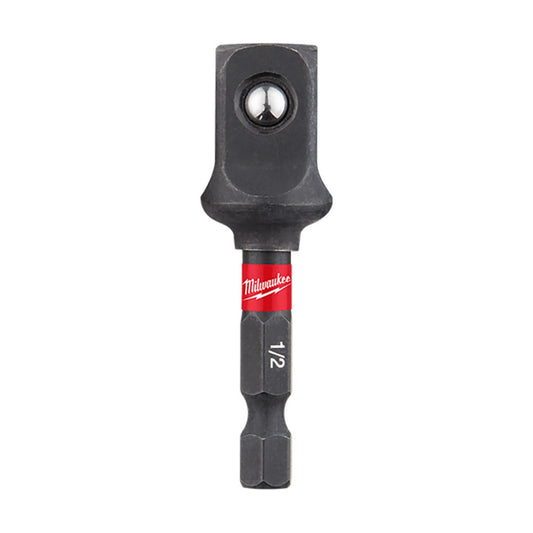 MILWAUKEE SHOCKWAVE 50mm 1 4 Hex - 1 2 Drive Bit Hex-Socket Adaptor 48325034
