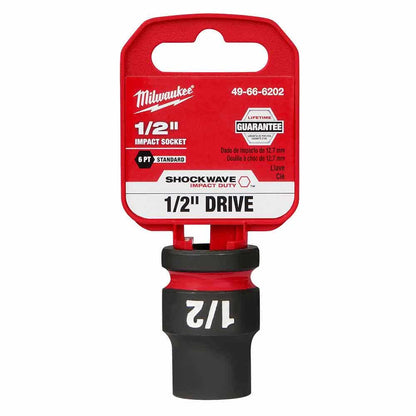 MILWAUKEE SHOCKWAVE 1 2 Drive 1 2 Standard 6 Point Impact Socket 49666202