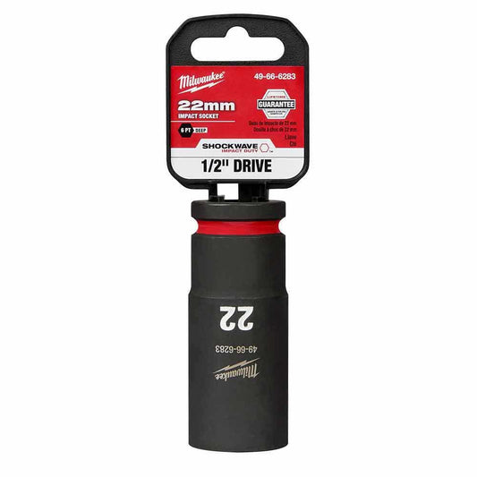 MILWAUKEE SHOCKWAVE 1 2 Drive 22mm Deep 6 Point Impact Socket 49666283