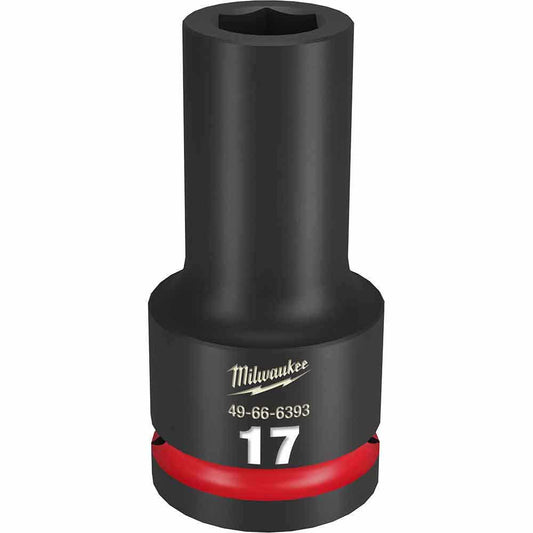 MILWAUKEE SHOCKWAVE 3 4inch Drive 17mm Deep 6 Point Impact Socket 49666393