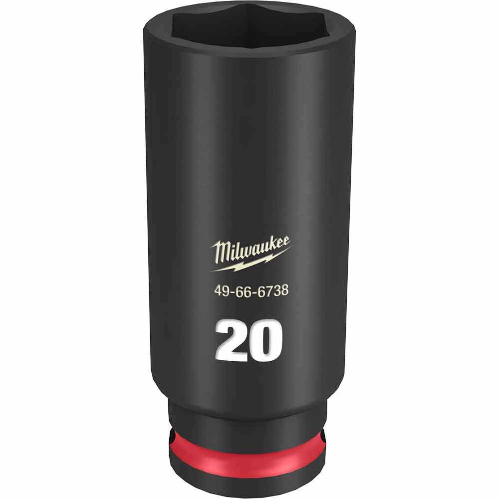 MILWAUKEE SHOCKWAVE 3 8 Drive 20mm Deep 6 Point Impact Socket 49666738
