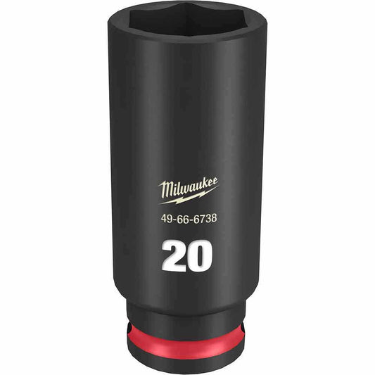 MILWAUKEE SHOCKWAVE 3 8 Drive 20mm Deep 6 Point Impact Socket 49666738
