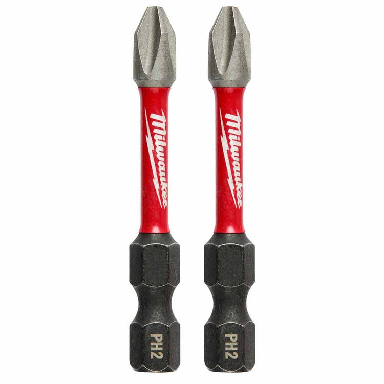 MILWAUKEE SHOCKWAVE Power 50mm (2 ) Phillips #2 Screwdriver Bit - 2 Piece 48324962