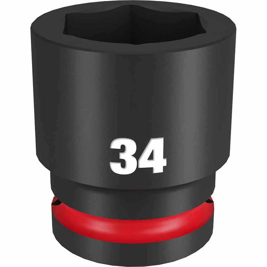 MILWAUKEE SHOCKWAVE 3/4inch Drive 34mm Standard 6 Point Impact Socket 49666372