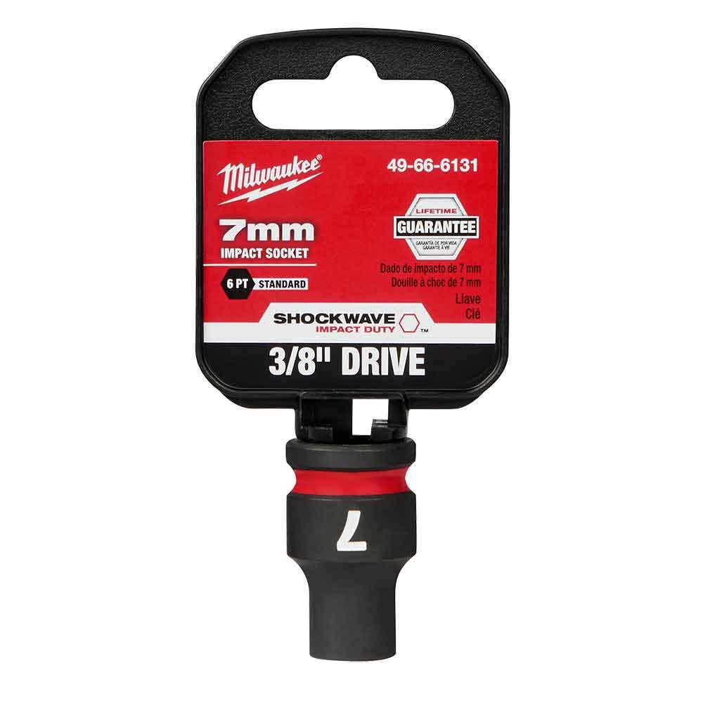MILWAUKEE SHOCKWAVE 3 8 Drive 7mm Standard 6 Point Impact Socket 49666131