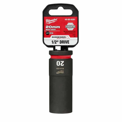 MILWAUKEE SHOCKWAVE 1 2 Drive 20mm Deep 6 Point Impact Socket 49666281