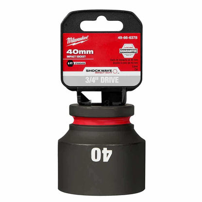 MILWAUKEE SHOCKWAVE 3 4inch Drive 40mm Standard 6 Point Impact Socket 49666378