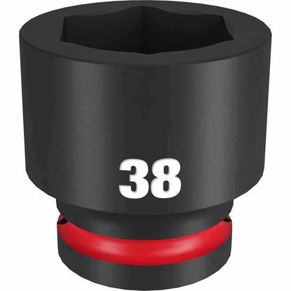 MILWAUKEE SHOCKWAVE 3/4inch Drive 38mm Standard 6 Point Impact Socket 49666376