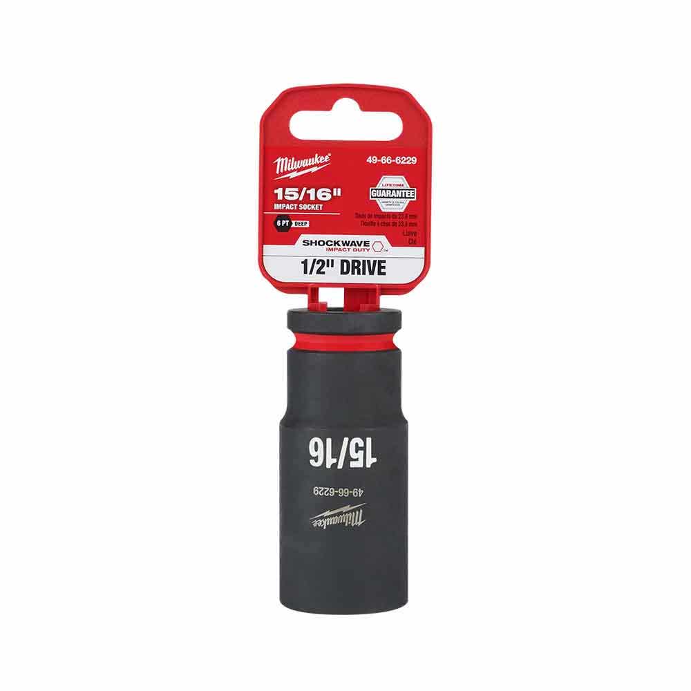 MILWAUKEE SHOCKWAVE 1 2 Drive 15 16 Deep 6 Point Impact Socket 49666229