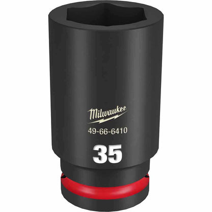 MILWAUKEE SHOCKWAVE 3 4inch Drive 35mm Deep 6 Point Impact Socket 49666410