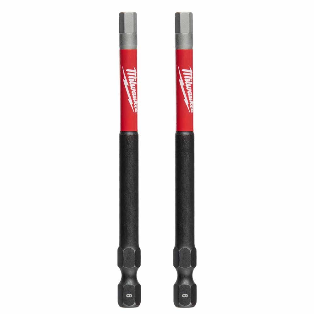 MILWAUKEE SHOCKWAVE Power 6mm x 89mm (3-1/2") Hex Screwdriver Bit - 2 Piece 48324739