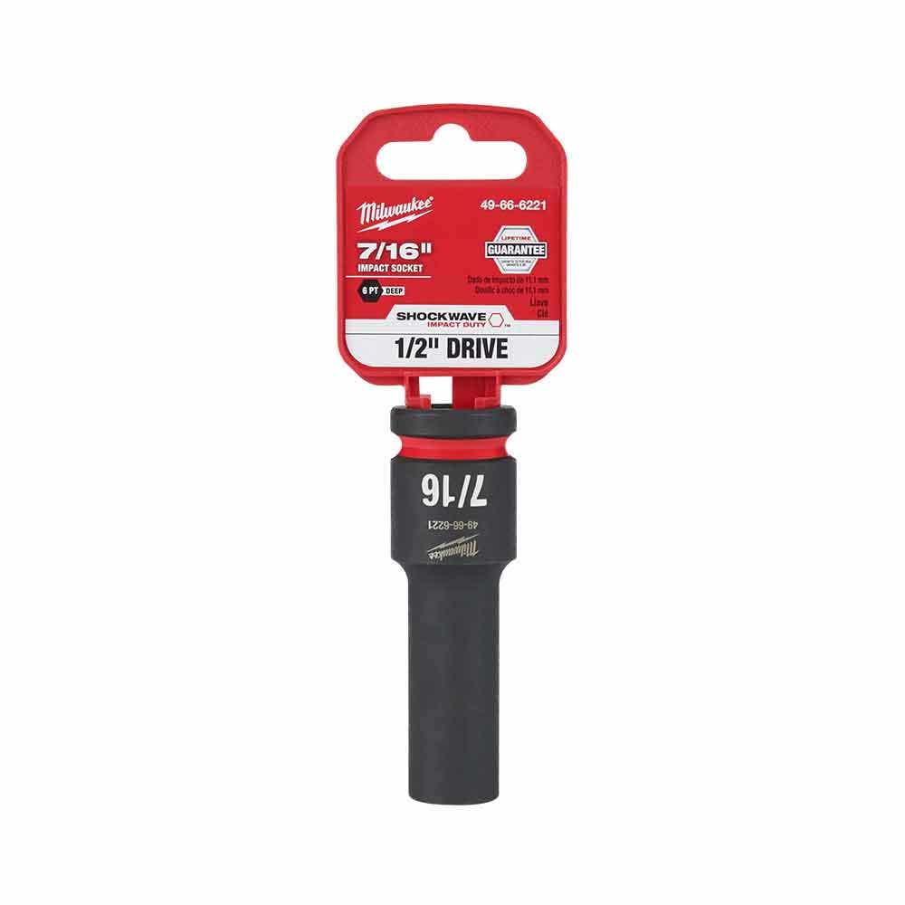 MILWAUKEE SHOCKWAVE 1 2 Drive 7 16 Deep 6 Point Impact Socket 49666221