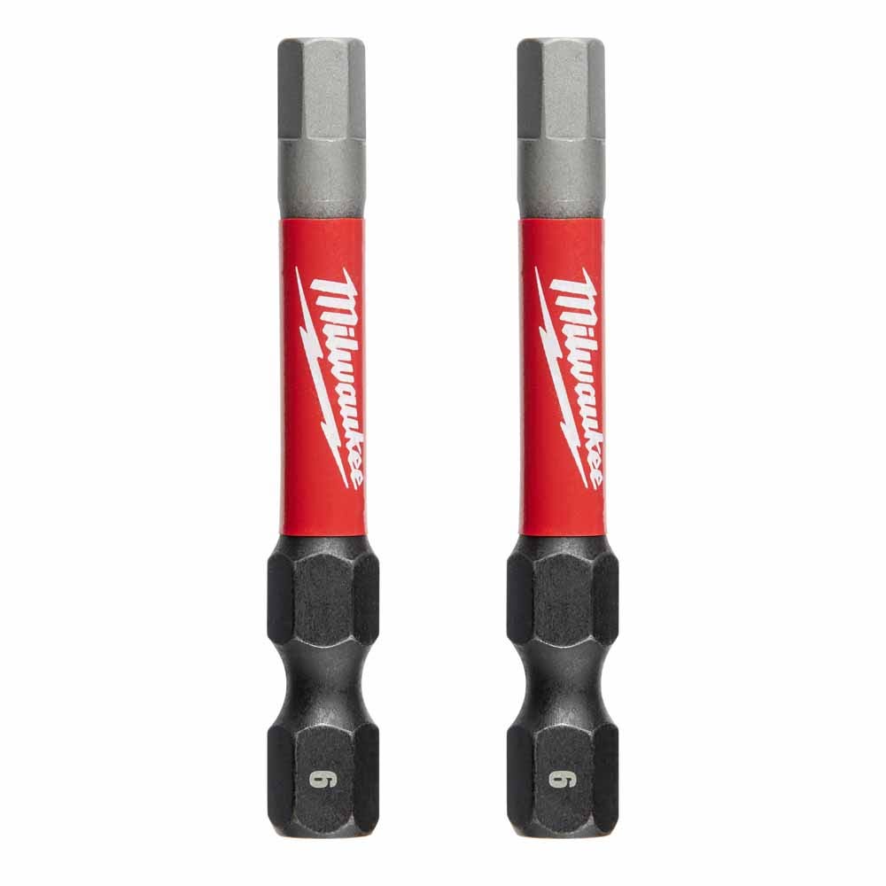 MILWAUKEE SHOCKWAVE Power 6mm x 50mm (2") Hex Screwdriver Bit - 2 Piece 48324738