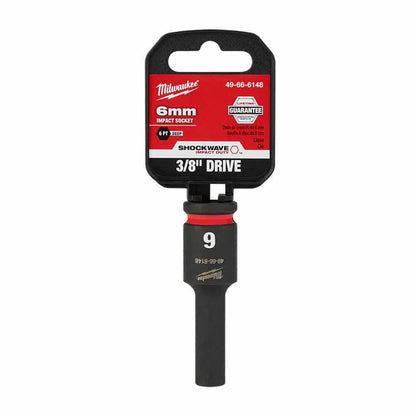 MILWAUKEE SHOCKWAVE 3 8 Drive 6mm Deep 6 Point Impact Socket 49666148