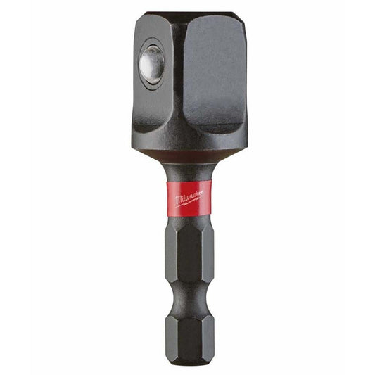MILWAUKEE SHOCKWAVE 50mm 1 4 Hex - 1 2 Drive Bit Hex-Socket Adaptor 48325034