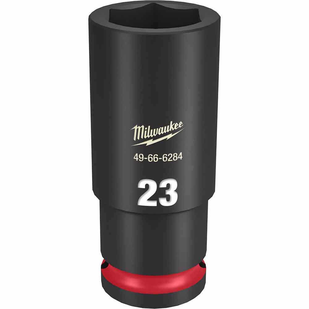 MILWAUKEE SHOCKWAVE 1 2inch Drive 23mm Deep 6 Point Impact Socket 49666284
