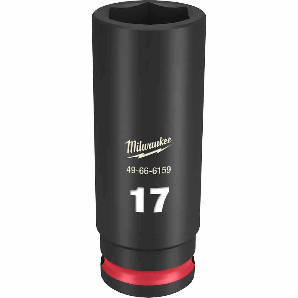 MILWAUKEE SHOCKWAVE 3 8 Drive 17mm Deep 6 Point Impact Socket 49666159