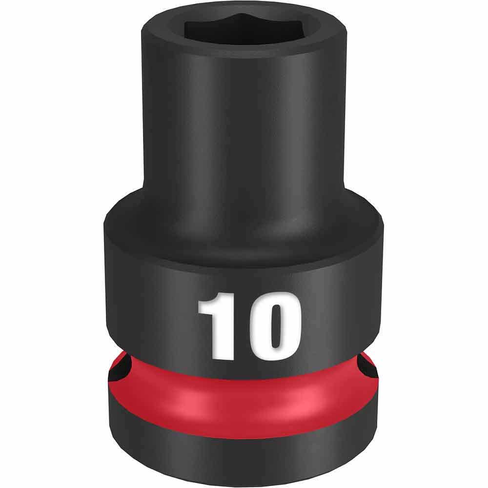 MILWAUKEE SHOCKWAVE 1/2" Drive 10mm Standard 6 Point Impact Socket 49666242