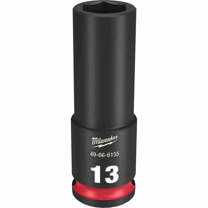 MILWAUKEE SHOCKWAVE 3 8 Drive 13mm Deep 6 Point Impact Socket 49666155