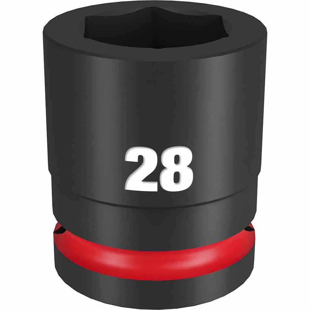 MILWAUKEE SHOCKWAVE 3/4inch Drive 28mm Standard 6 Point Impact Socket 49666366