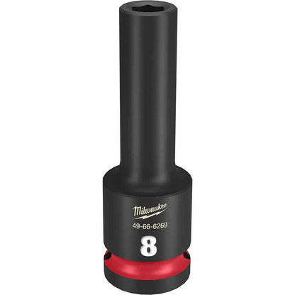 MILWAUKEE SHOCKWAVE 1 2 Drive 8mm Deep 6 Point Impact Socket 49666269