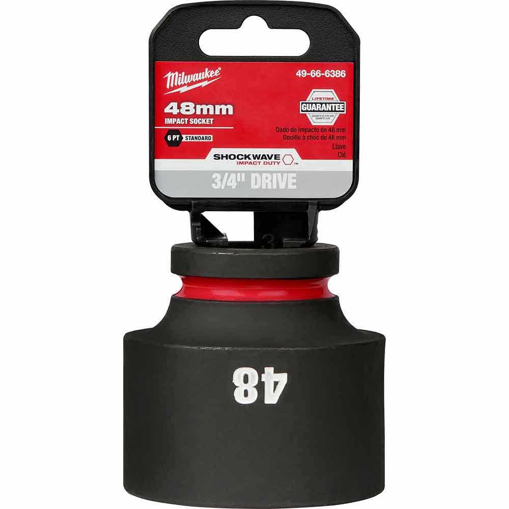 MILWAUKEE SHOCKWAVE 3 4inch Drive 48mm Standard 6 Point Impact Socket 49666386