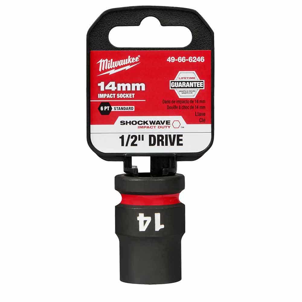 MILWAUKEE SHOCKWAVE 1 2 Drive 14mm Standard 6 Point Impact Socket 49666246