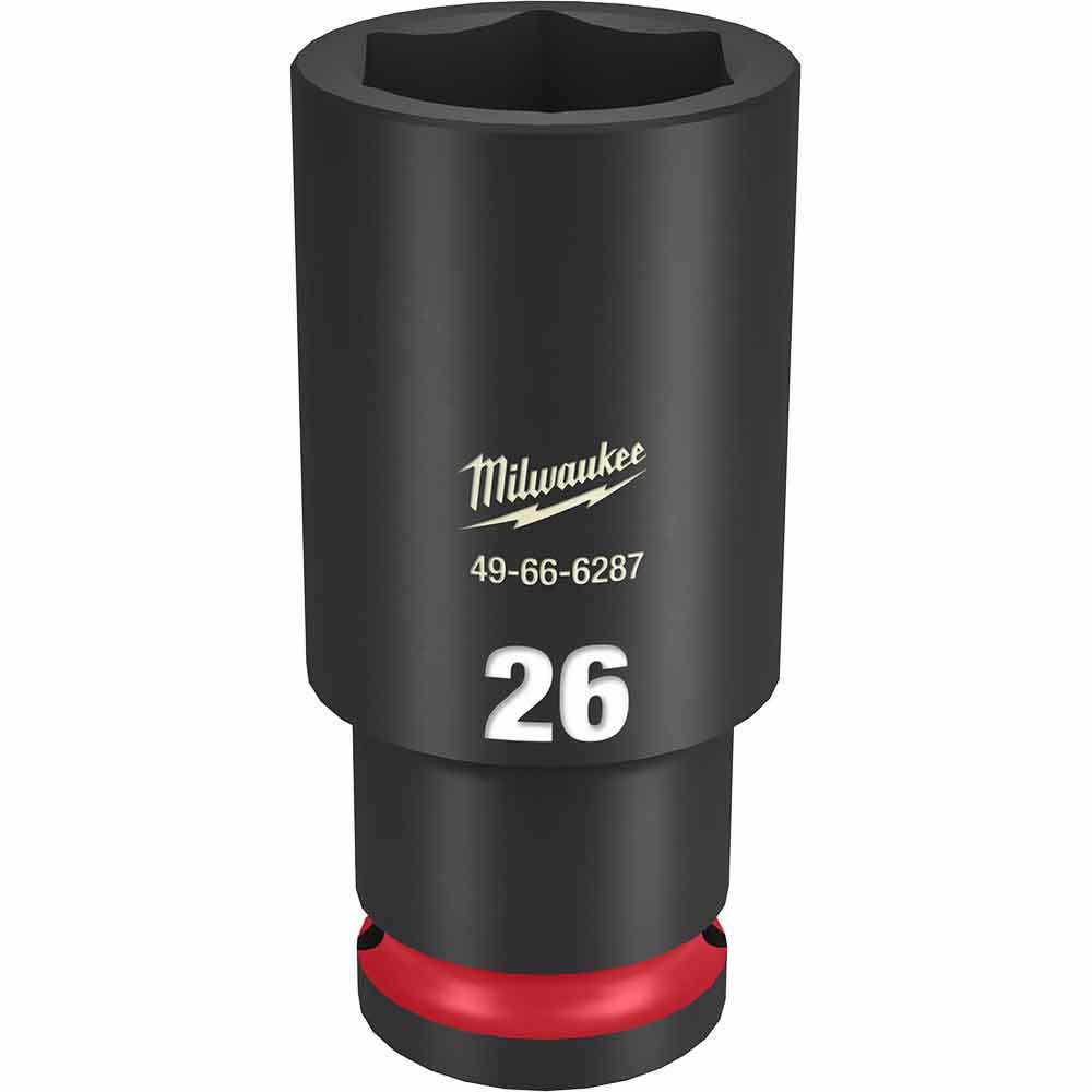 MILWAUKEE SHOCKWAVE 1 2inch Drive 26mm Deep 6 Point Impact Socket 49666287