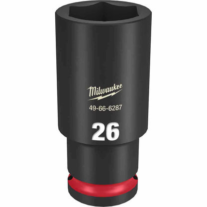 MILWAUKEE SHOCKWAVE 1 2inch Drive 26mm Deep 6 Point Impact Socket 49666287