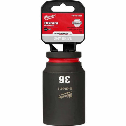 MILWAUKEE SHOCKWAVE 3 4inch Drive 36mm Deep 6 Point Impact Socket 49666411