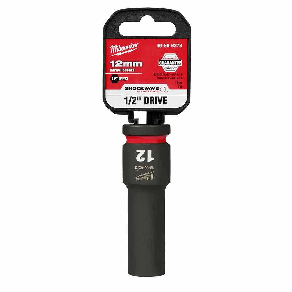 MILWAUKEE SHOCKWAVE 1 2 Drive 12mm Deep 6 Point Impact Socket 49666273