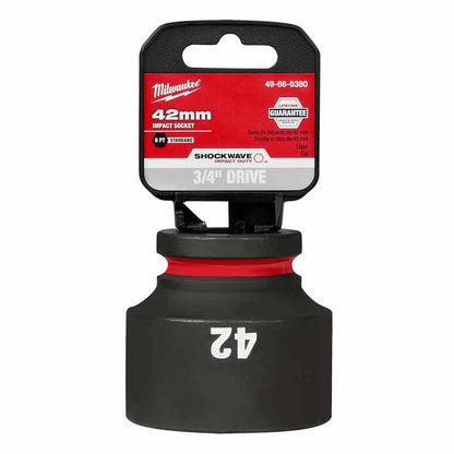 MILWAUKEE SHOCKWAVE 3 4inch Drive 42mm Standard 6 Point Impact Socket 49666380