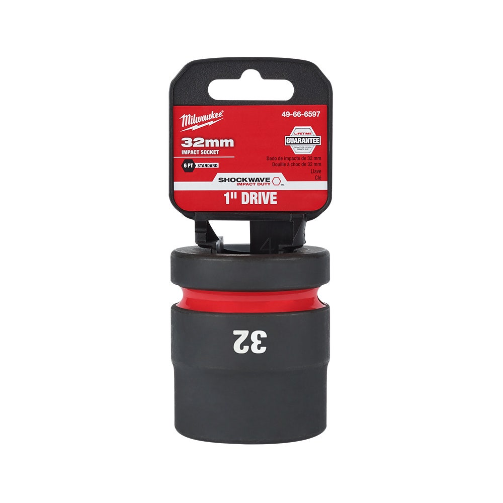 MILWAUKEE SHOCKWAVE 1inch Drive 32mm Standard 6 Point Impact Socket 49666597