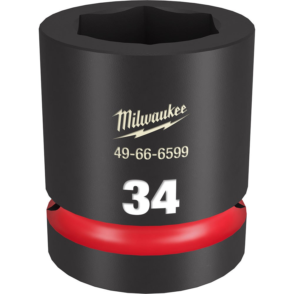 MILWAUKEE SHOCKWAVE 1inch Drive 34mm Standard 6 Point Impact Socket 49666599