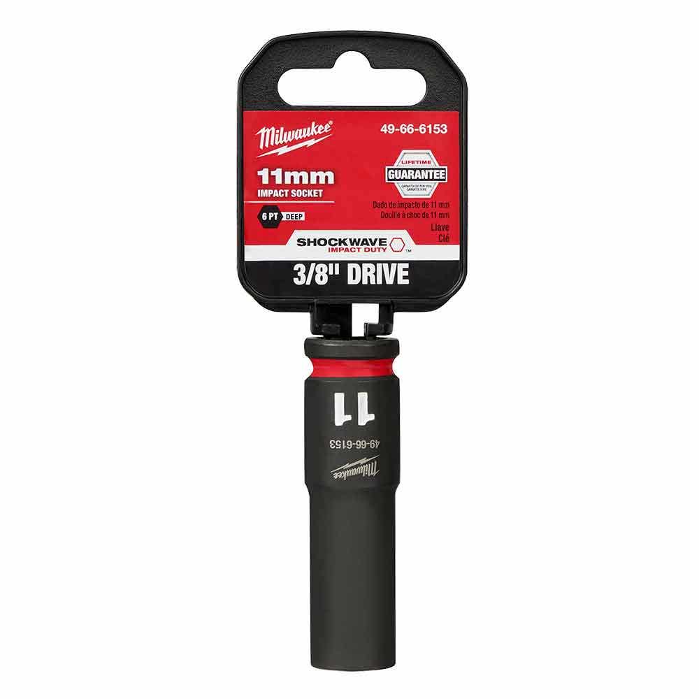 MILWAUKEE SHOCKWAVE 3 8 Drive 11mm Deep 6 Point Impact Socket 49666153