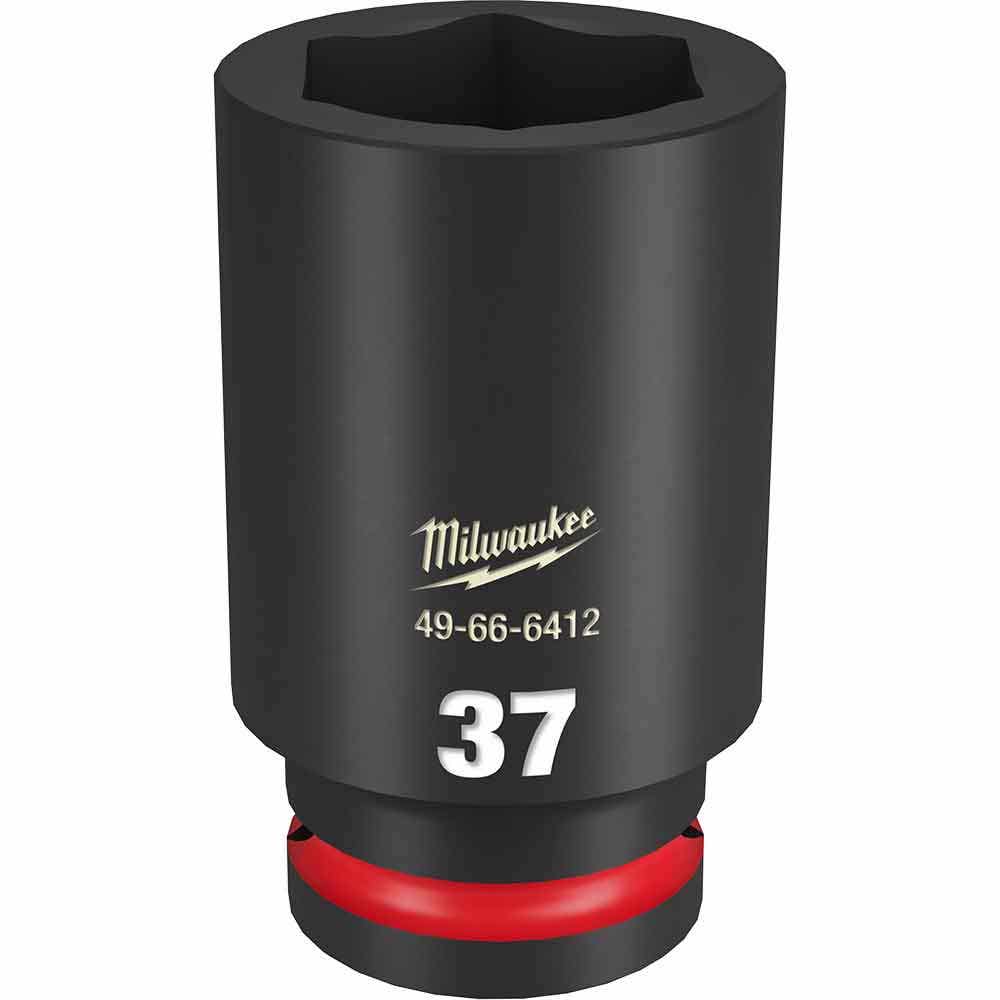 MILWAUKEE SHOCKWAVE 3 4inch Drive 37mm Deep 6 Point Impact Socket 49666412